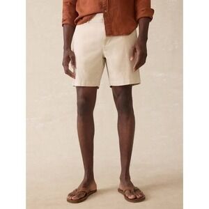 Faherty Chino‎ Shorts Mens 28 Beige Linen Organic Cotton Travel Coastal Summer